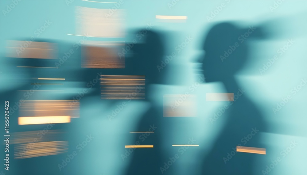 Graphic Silhouettes with Motion Blur Effect