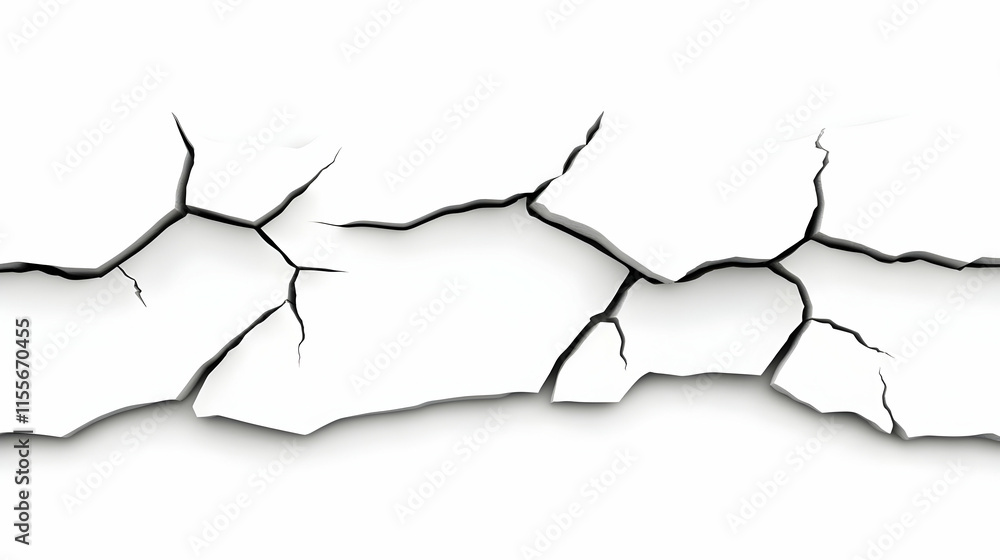Cracked Surface 3D Illustration Cracked Surface 3D Illustration