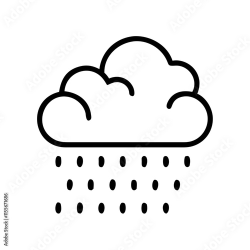 rainy cloud icon design