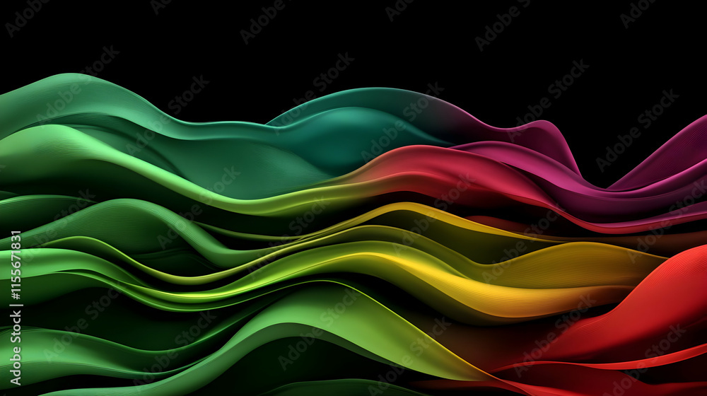 Abstract 3D Wave Background Abstract 3D Wave Background