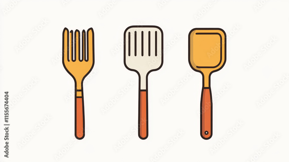 Spatula icon. Spatula icon on a white background, isolated. The icon has three uses in applications and websites. Vector illustration. Spatula icon on a white background. Spatula icon. Spatula icon on a white background, isolated. The icon has three uses in applications and websites. Vector illustration. Spatula icon on a white background.