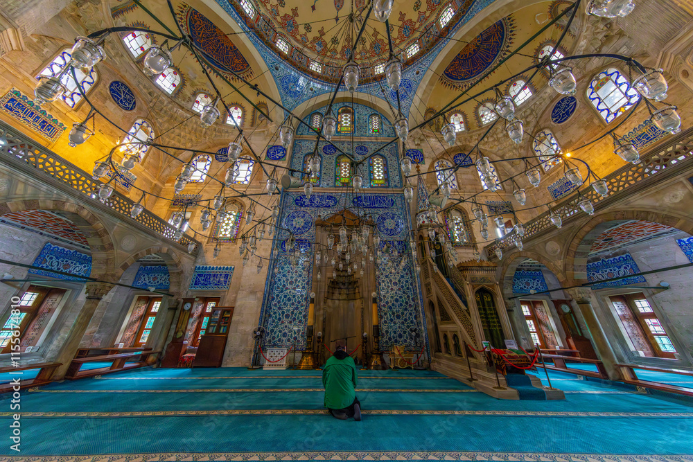 Sokollu Mehmed Pasha Mosque is a 16th C Ottoman mosque, designed by the architect Mimar Sinan and noted for the fine quality of the Iznik tiles on the walls