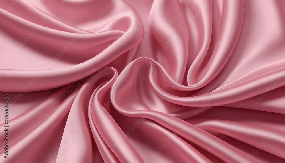 Pink Silk Fabric Draped Softly Elegant Swirls Luxurious Texture Background Pink Silk Fabric Draped Softly Elegant Swirls Luxurious Texture Background