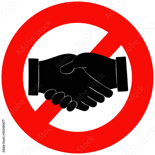 Handshake prohibition sign