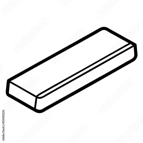 Eraser Line Art Vector Design