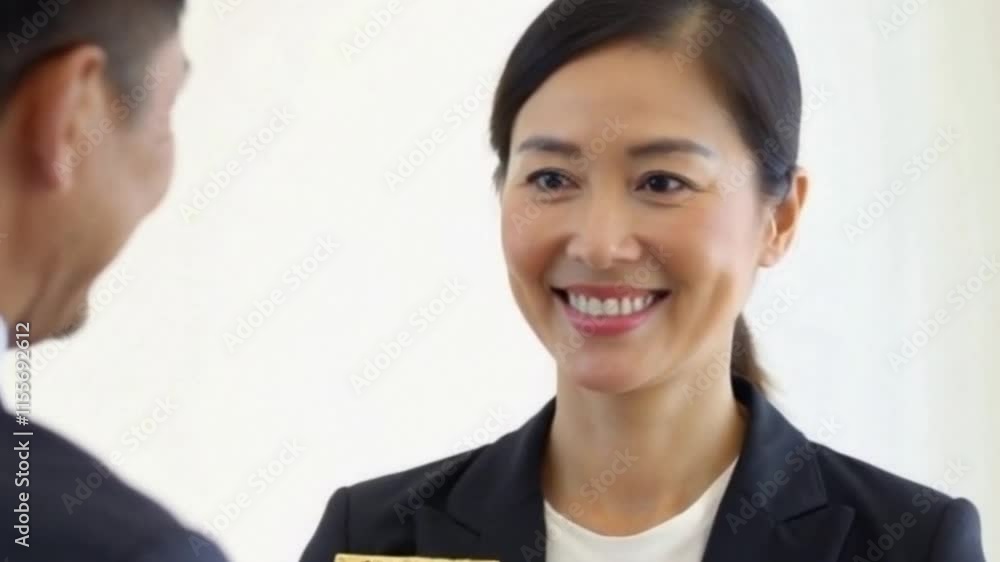 various expressions of very cool asian female workers various expressions of very cool asian female workers