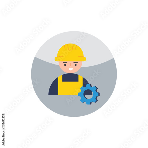 A happy worker icon