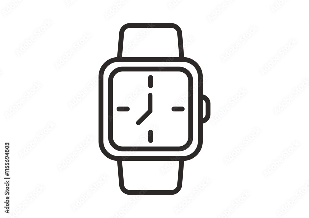 Wristwatch, hand watch, smartwatch icon. Wristwatch hand clock illustration for men Wristwatch, hand watch, smartwatch icon. Wristwatch hand clock illustration for men