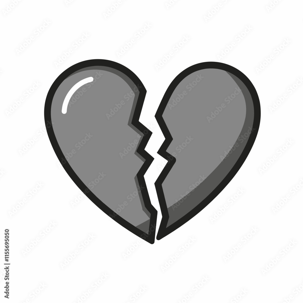 Broken heart symbol Broken heart symbol