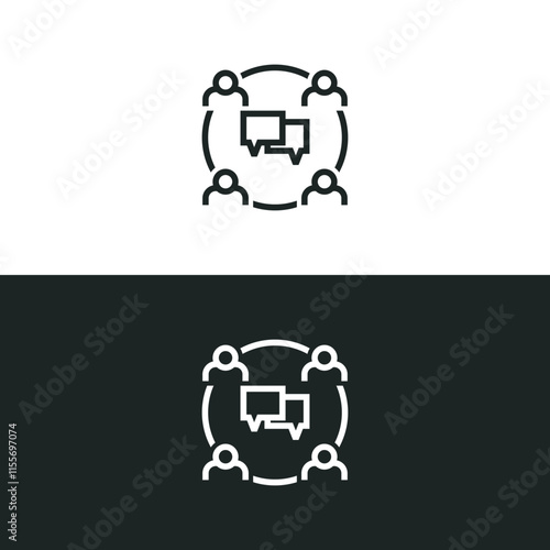 Communication skills icon isolated on white background. Vector illustrations are made with vector-based software, not AI generated results.