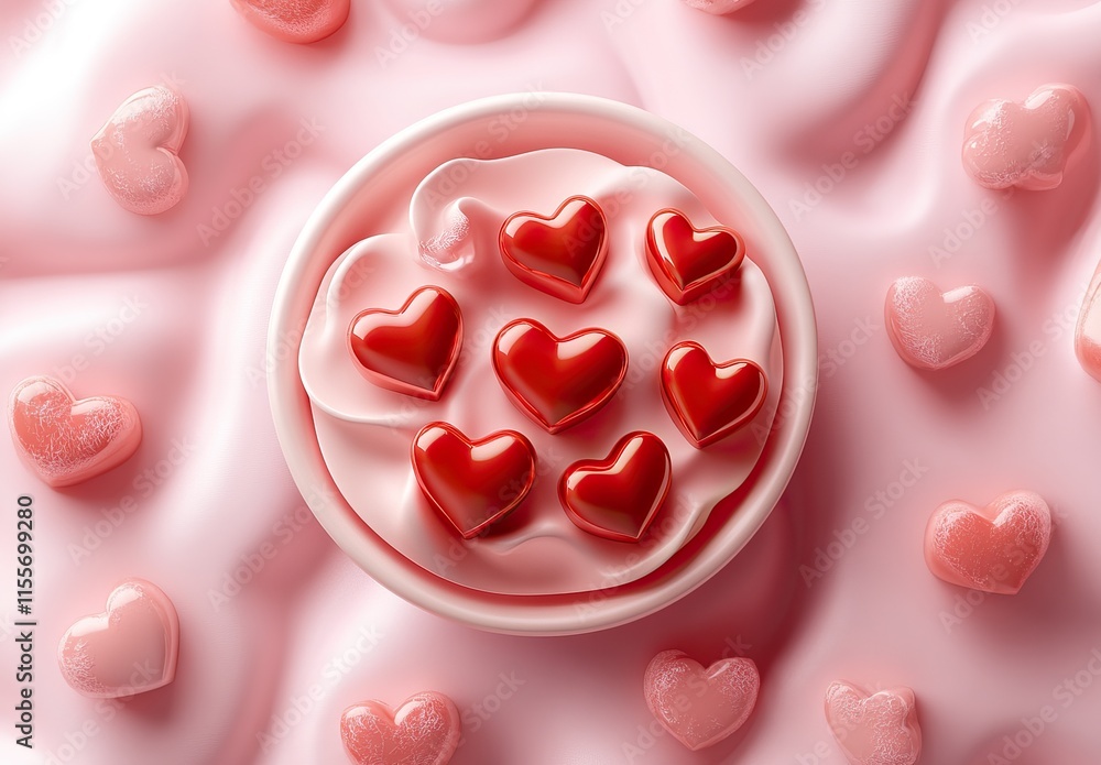 3d rendering of valentine's day background 3d rendering of valentine's day background