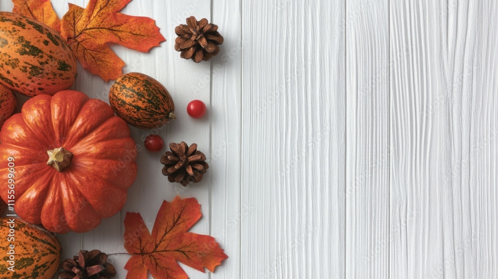Autumn composition. Dried leaves, pumpkins, flowers, rowan berries on white background. Autumn, fall, halloween, thanksgiving day concept Autumn composition. Dried leaves, pumpkins, flowers, rowan berries on white background. Autumn, fall, halloween, thanksgiving day concept