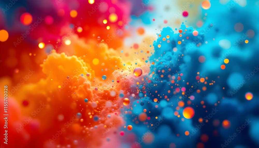 Vibrant Colorful Abstract Composition