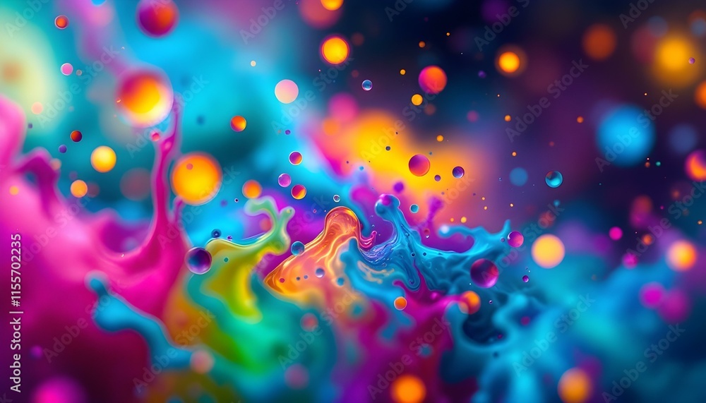 Vibrant Colorful Abstract Composition