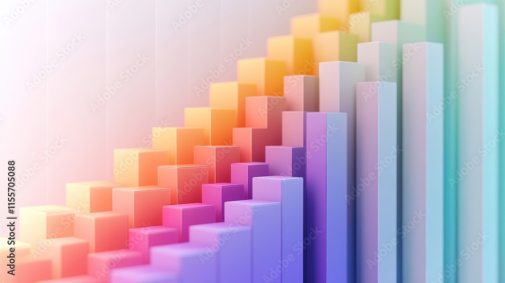 Fototapeta premium Innovative Gradient Bar Chart for Profit Analysis