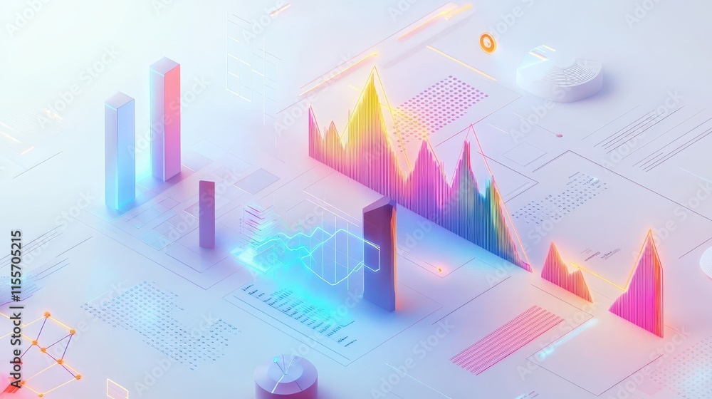 Modern Corporate Data Visualization Concept Modern Corporate Data Visualization Concept