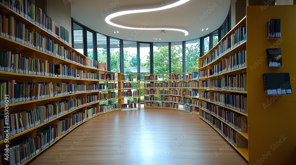 Modern Library Interior: Bookshelves and Reading Room Design Modern Library Interior: Bookshelves and Reading Room Design