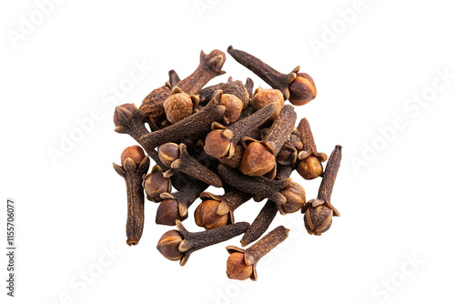 Aromatic Dried Cloves on White Background - Versatile Spice and Natural Remedy photo