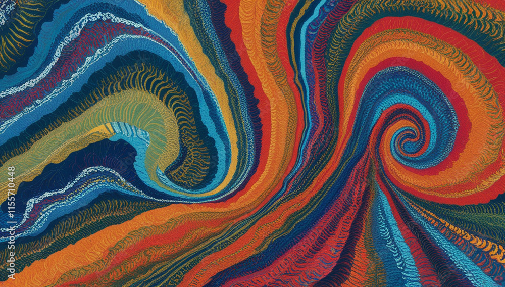 Abstract Swirling Pattern Of Vibrant Hues And Textures Abstract Swirling Pattern Of Vibrant Hues And Textures