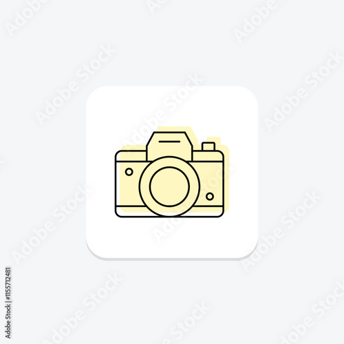 Digital Camera color shadow thinline icon , vector, pixel perfect, illustrator file