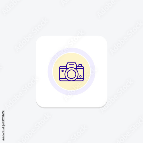 Digital Camera color circle icon , vector, pixel perfect, illustrator file