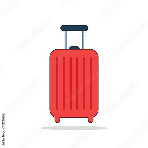 red suitcase for travel