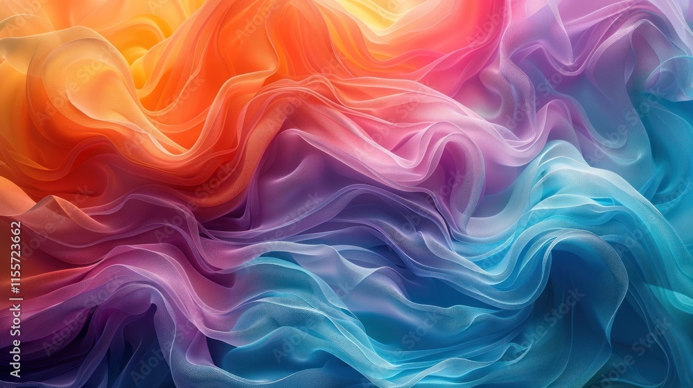 Abstract Rainbow Fabric Swirls: A Symphony of Colors Abstract Rainbow Fabric Swirls: A Symphony of Colors