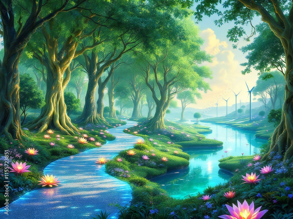 Fototapeta premium the river in the park