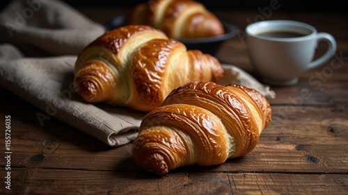 croissant and cup of coffee
