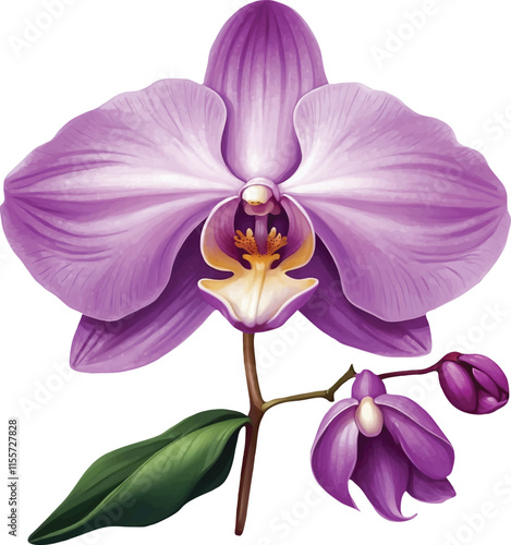 dark purple orchid clipart