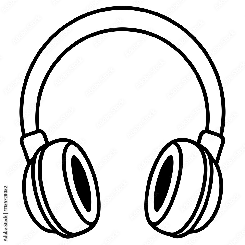 Headphones Line Art Vector Design Headphones Line Art Vector Design