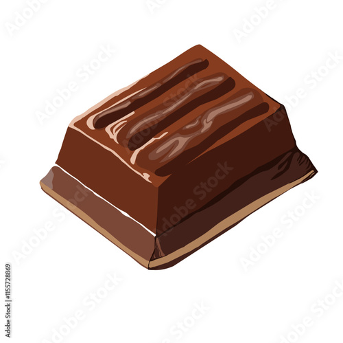 chocolate bar isolated on white