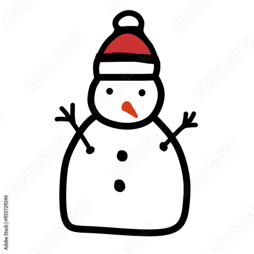 snowman with hat