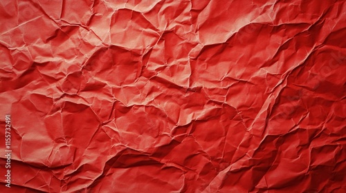 Wallpaper Mural top view on red color crumpled paper, texture background   Torontodigital.ca