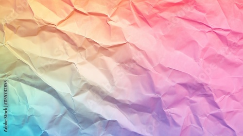 Wallpaper Mural top view on colorful rainbow color crumpled paper, texture background   Torontodigital.ca