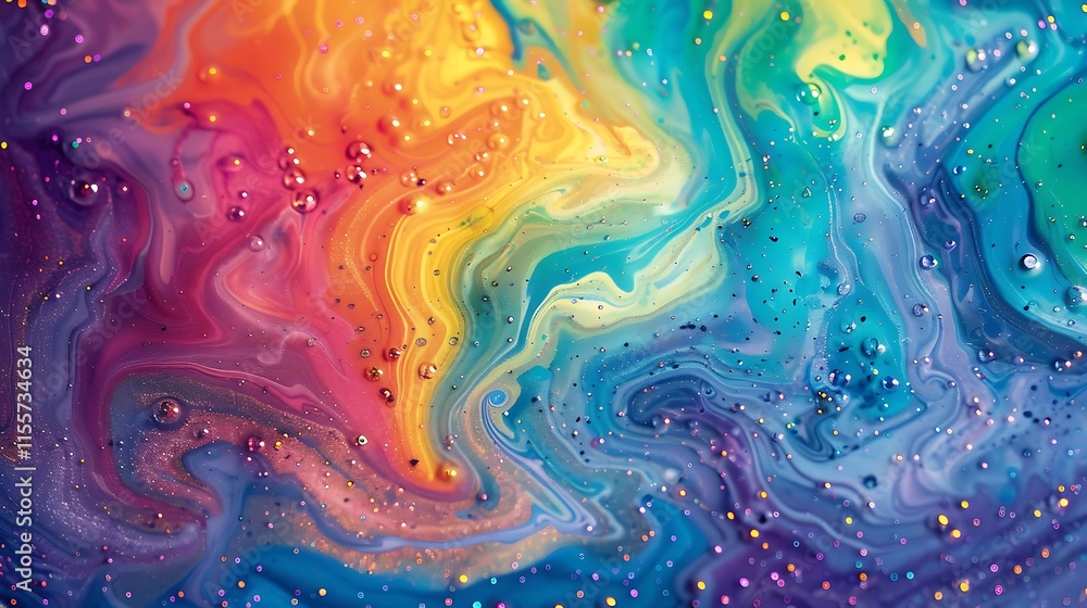 Vibrant abstract background of swirling rainbow colors. Fluid motion and blending hues create a dynamic and artistic visual texture.
Vibrant abstract background of swirling rainbow colors. Fluid motion and blending hues create a dynamic and artistic visual texture.