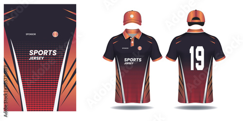 football sport jersey pattern and design with batik cloud design