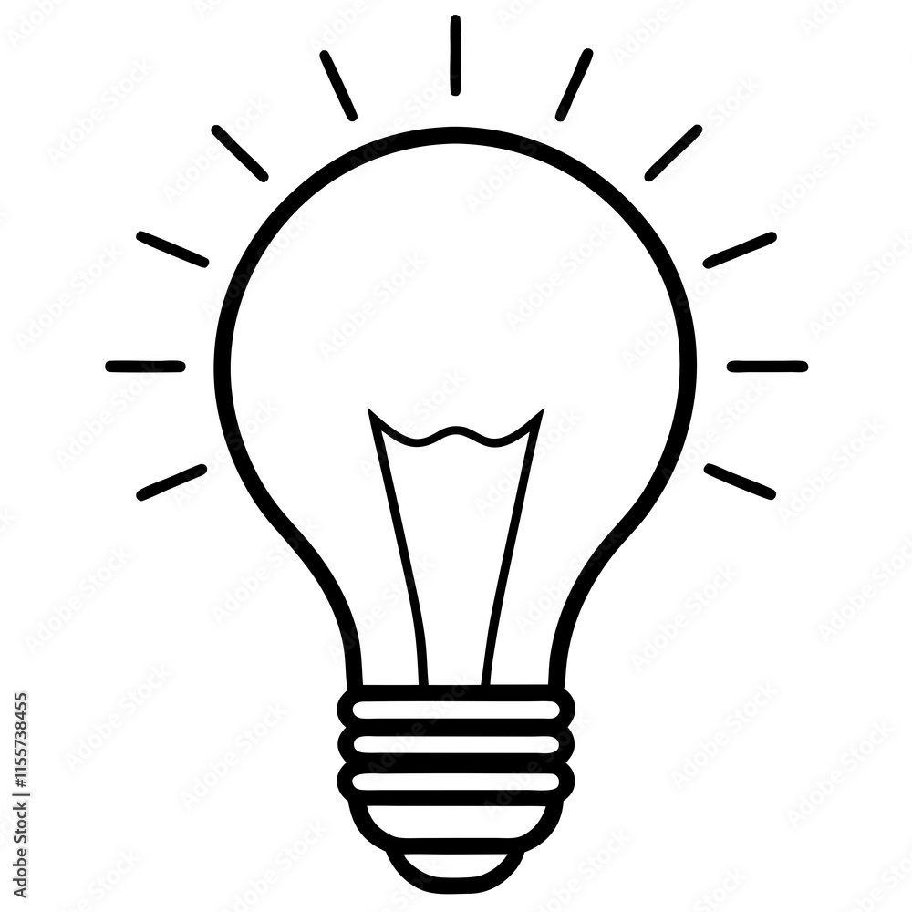 Lightbulb Idea Line Art Vector Design Lightbulb Idea Line Art Vector Design