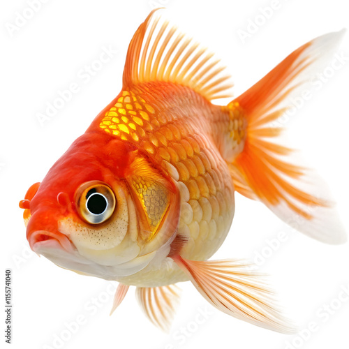 goldfish isolated on white