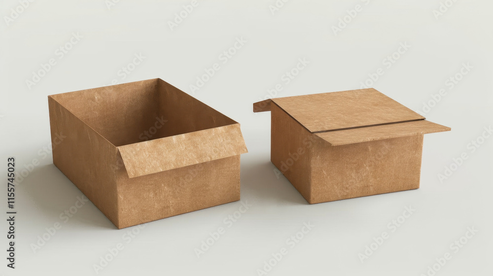 cardboard boxes on white background cardboard boxes on white background