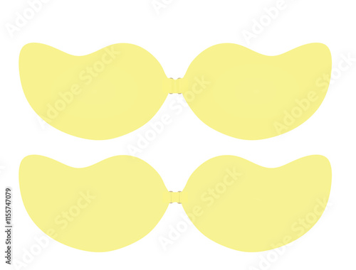 Yellow  stick on bra. vector