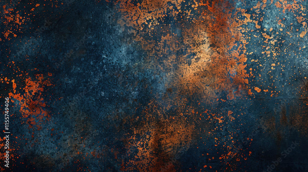 abstract blue and orange background with waves, dark and grainy abstract blue and orange background with waves, dark and grainy