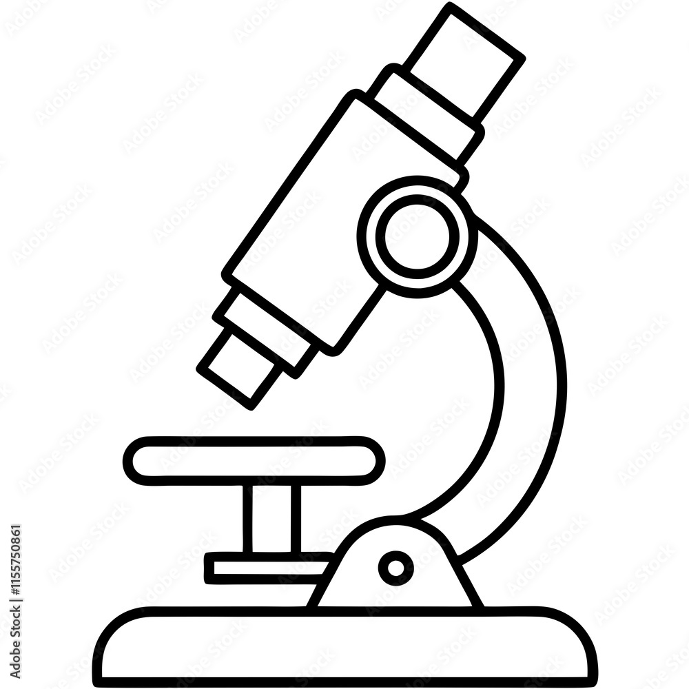 Microscope Outline Art Vector
