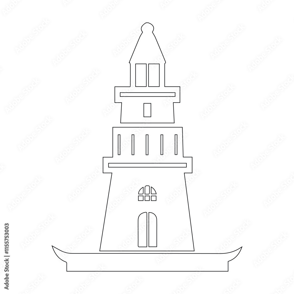 Lighthouse minimalist outline style illustration Lighthouse minimalist outline style illustration