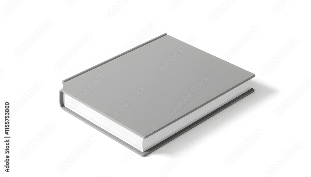 Hardcover book mockup isolated on white / grey background, flat design. isolated with white shades Hardcover book mockup isolated on white / grey background, flat design. isolated with white shades