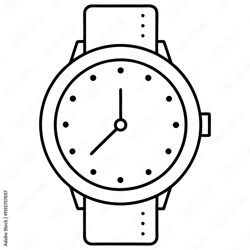 Minimalist Line Art Watch Design Sleek Dial & Clean Straps Minimalist Line Art Watch Design Sleek Dial & Clean Straps