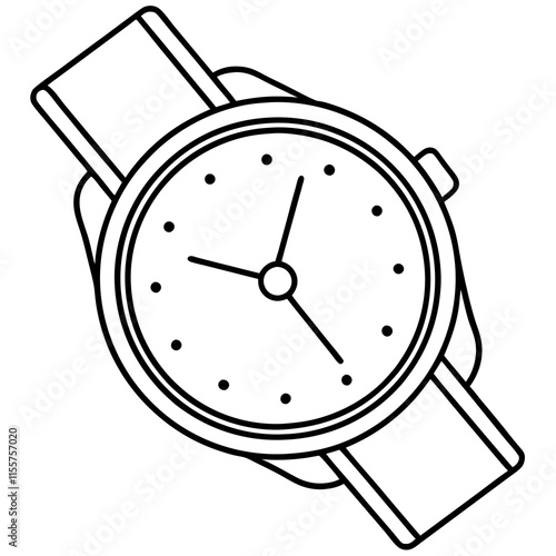 Minimalist Line Art Watch Design Sleek Dial & Clean Straps