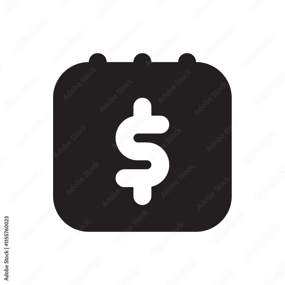 Money calendar illustration vector Money calendar illustration vector
