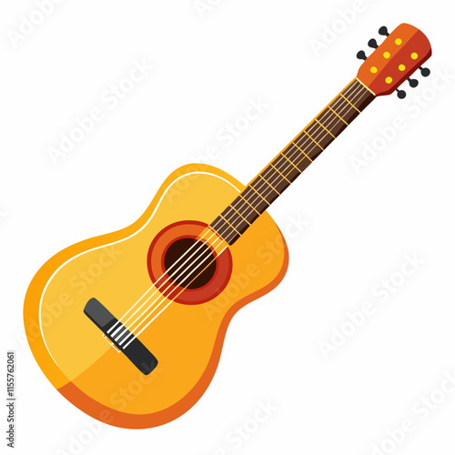 acoustic guitar isolated on white