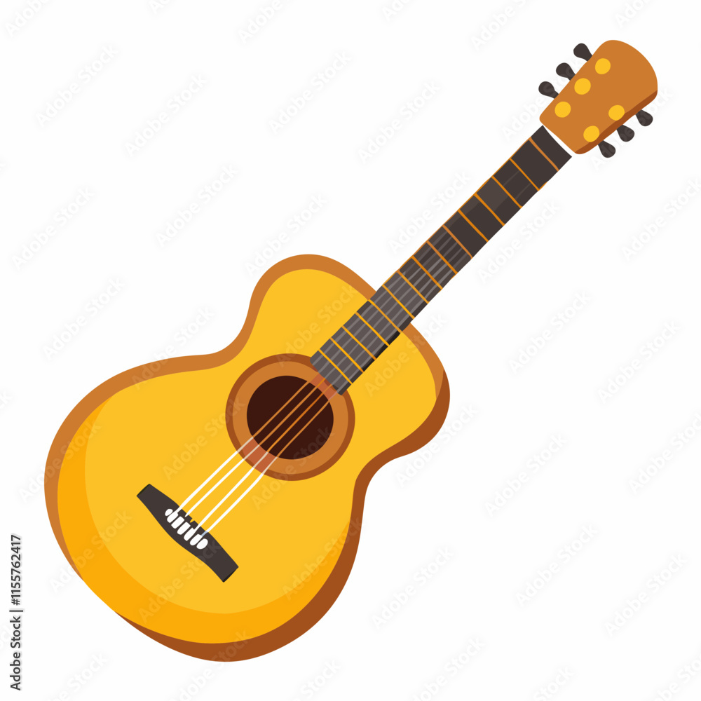 Obraz premium acoustic guitar isolated on white